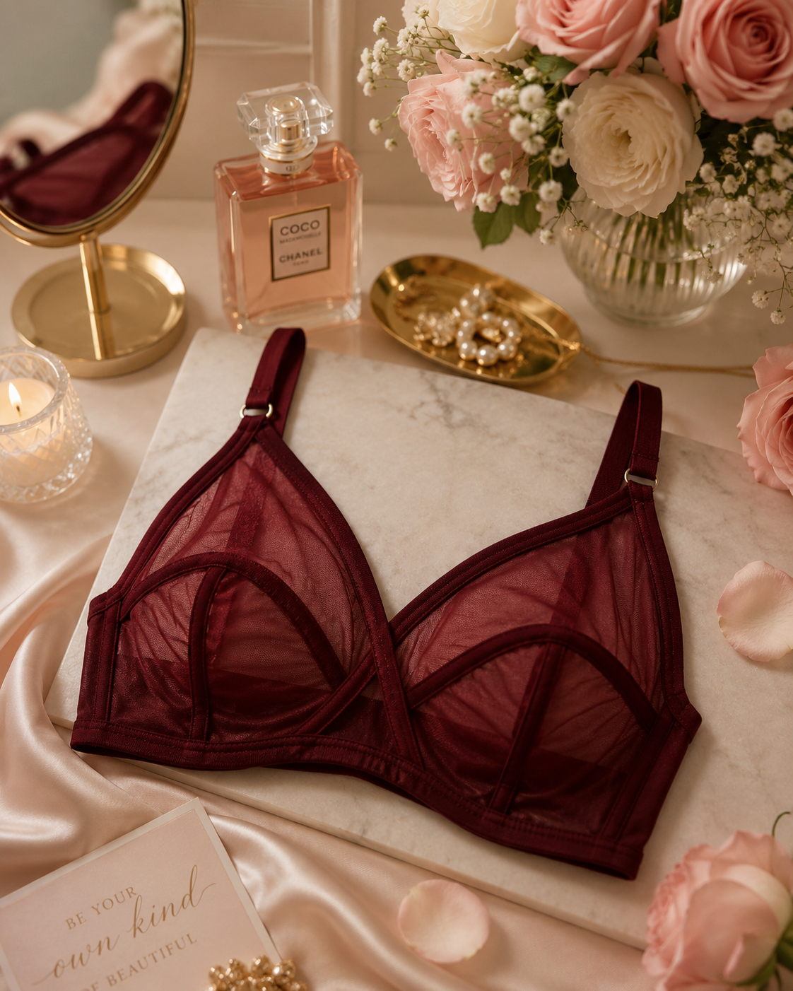 Imported Soft Net Bra – Lightweight Summer Comfort | Breathable Everyday Wear (4 Colors)