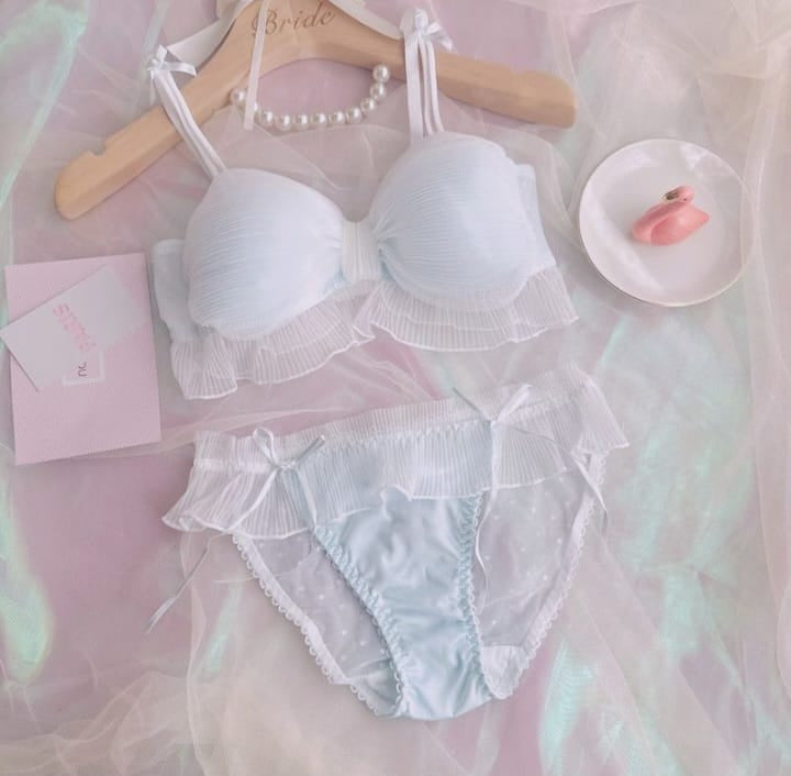 Fancy Bra Set – Soft Luxury Lingerie Set with Elegant Design (3 Colors Pink, Black &amp; White)