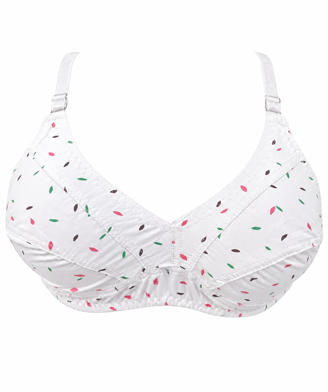 Printed Fine Cotton Comfort Bra | Soft Full Coverage | Sizes 32-42