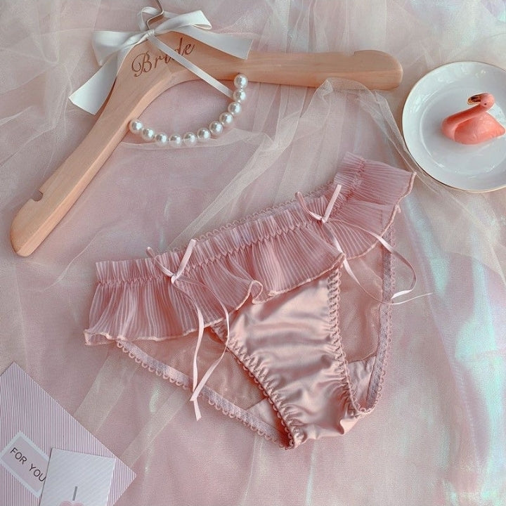 Fancy Bra Set – Soft Luxury Lingerie Set with Elegant Design (3 Colors Pink, Black &amp; White)