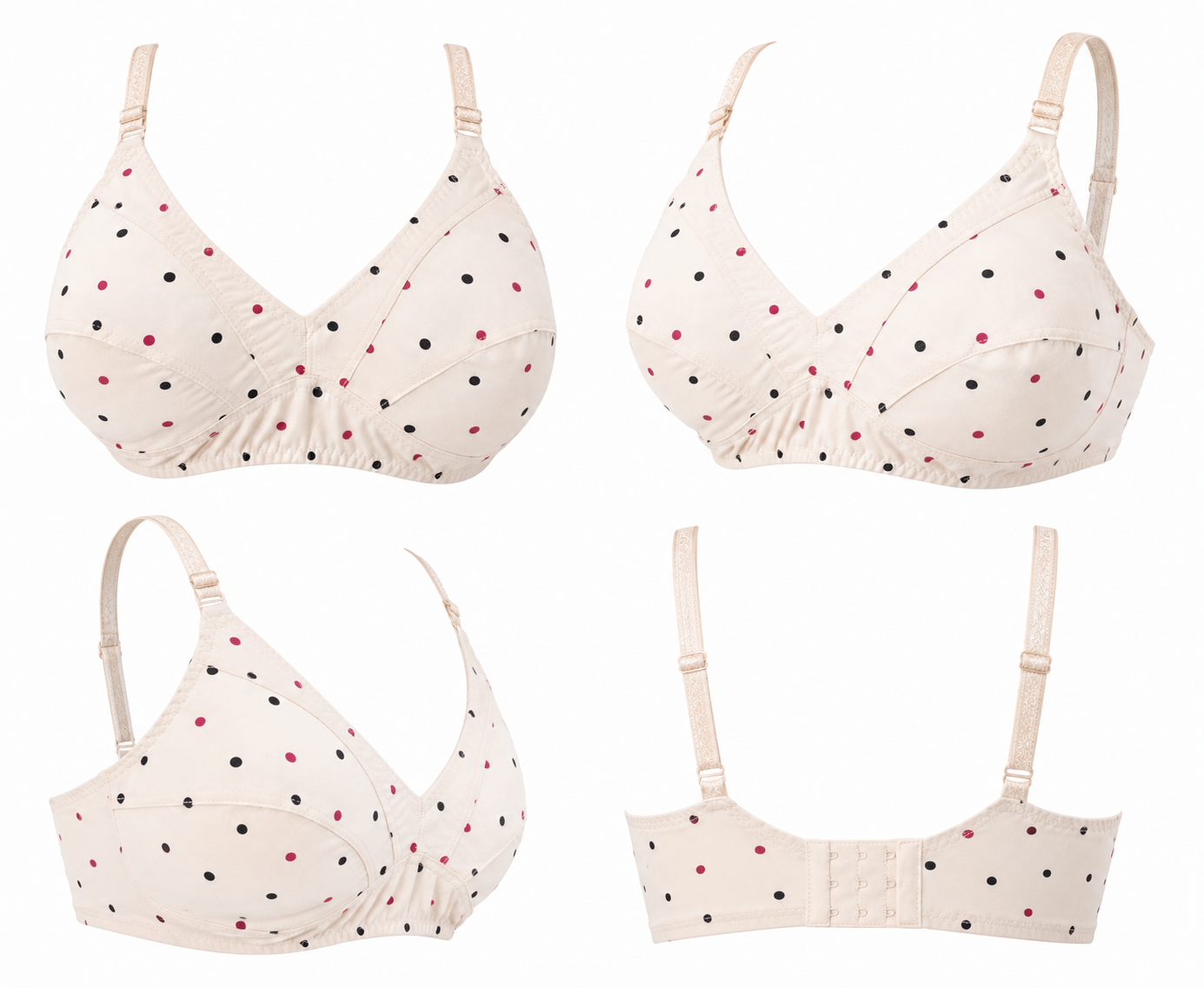 Women's Printed Fine Cotton Bra – Soft & Comfortable (32-42)