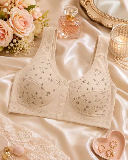 Front Open 4 Button Maternity Bra – Soft Cotton Feeding Bra for Women | Full Coverage Comfort (Size 36-46)