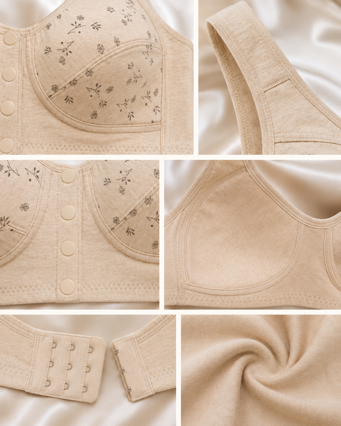 Front Open 4 Button Maternity Bra – Soft Cotton Feeding Bra for Women | Full Coverage Comfort (Size 36-46)