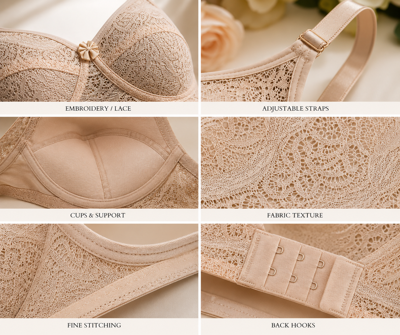 Soft Malai Net Lace Bra – Premium Everyday Comfort Bra (Size 32–42)