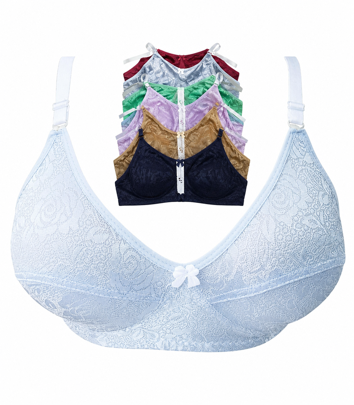 Super Fancy Full Net Bra – Soft Comfortable Lace Design (Sizes 32-42)