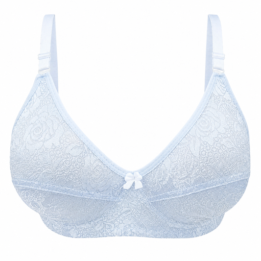 Super Fancy Full Net Bra – Soft Comfortable Lace Design (Sizes 32-42)