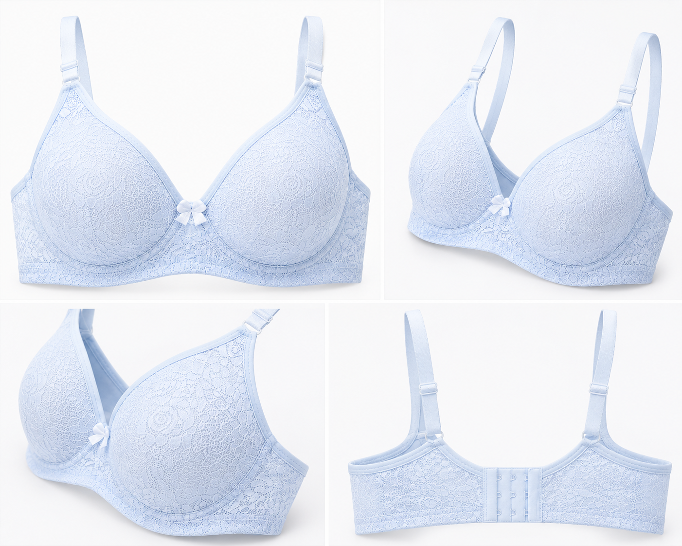 Super Fancy Full Net Bra – Soft Comfortable Lace Design (Sizes 32-42)