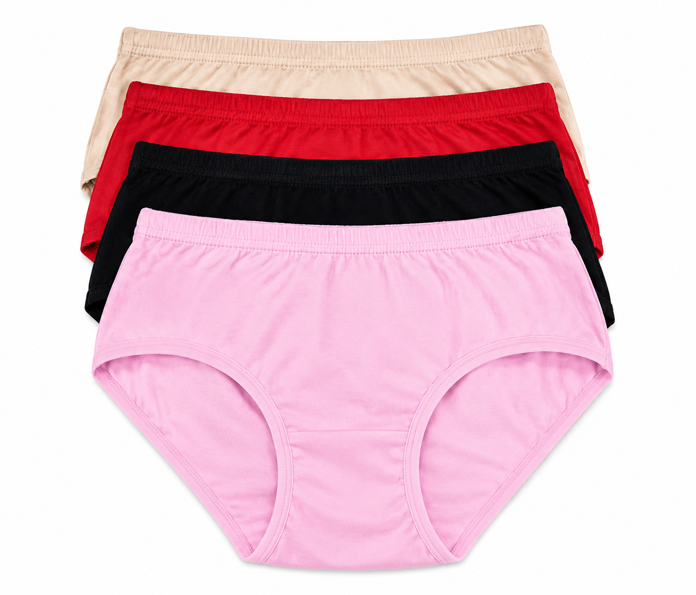 Summer Malai Cotton Panty Pack of 5 – Soft Breathable Everyday Comfort | 5 Colors | Sizes M-XXL
