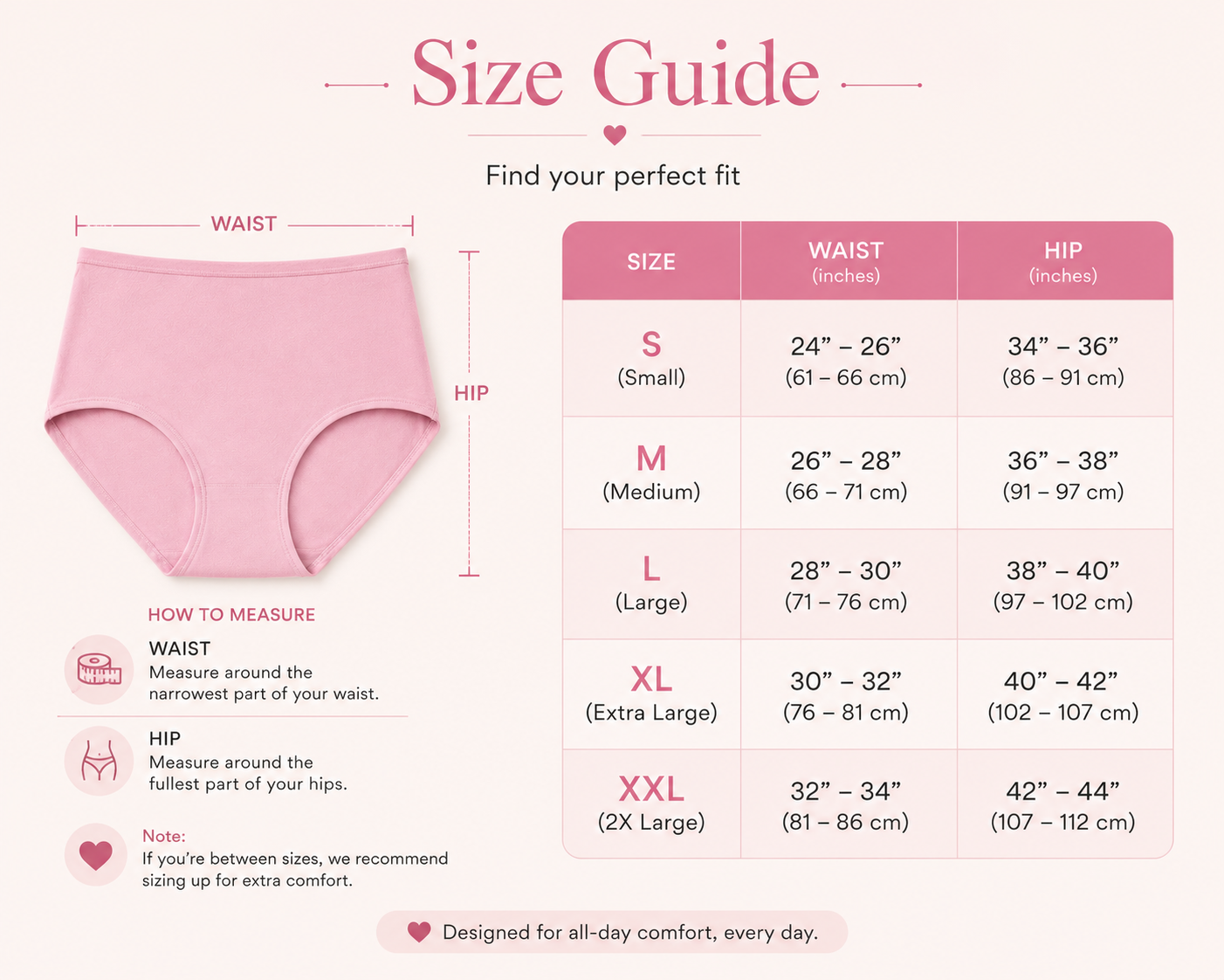 Soft Comfort High Waist Panty –PACK OF 3- Breathable Everyday Wear | 4 Colors | Sizes S–XXL