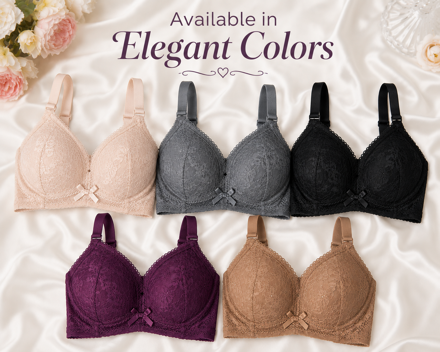 Light Padded Soft Cotton Push-Up Bra – Everyday Comfort & Natural Lift | 5 Colors | Sizes 32-42