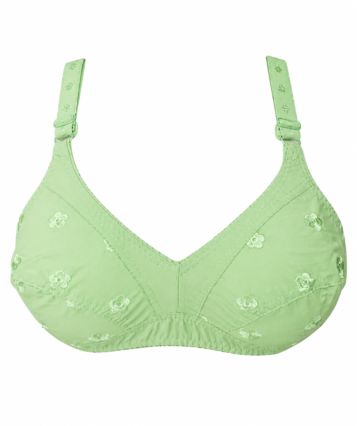 Star Chicken Cotton Bra – Soft Floral Comfort Design (Sizes 32-42)