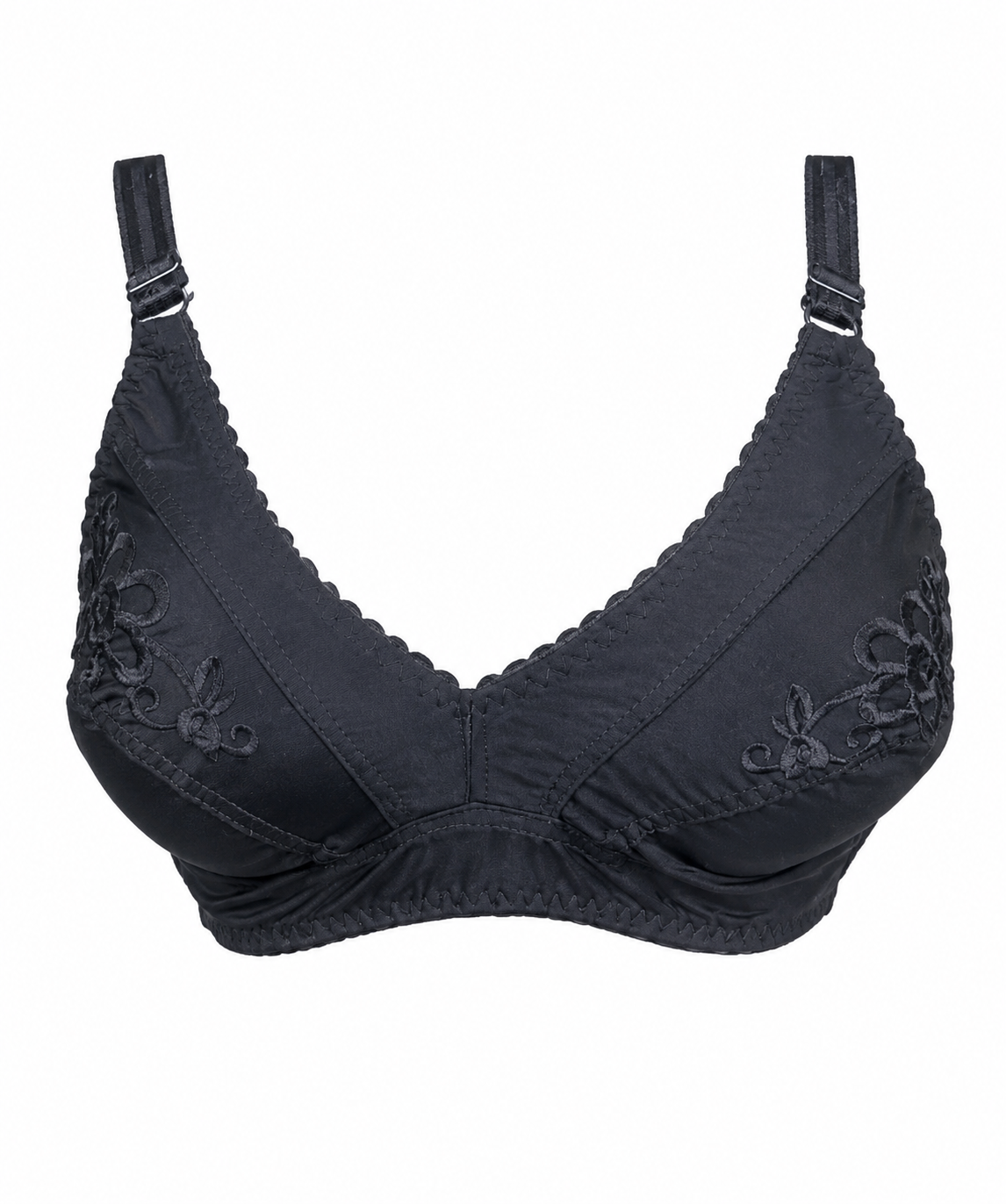 Cotton Same Color Embroidery Bra – Soft Comfortable Everyday Wear (7 Colors | Sizes 32-42)