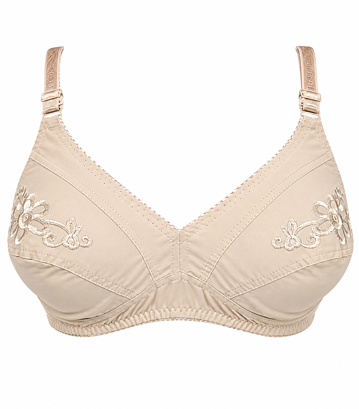 Cotton Same Color Embroidery Bra – Soft Comfortable Everyday Wear (7 Colors | Sizes 32-42)