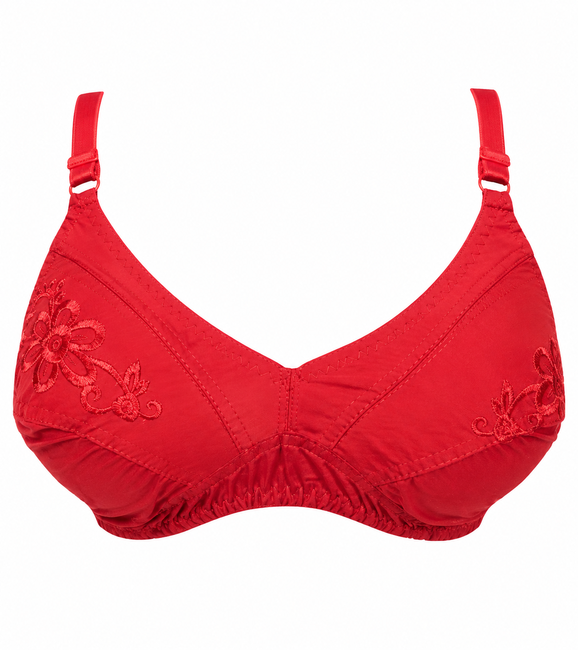 Cotton Same Color Embroidery Bra – Soft Comfortable Everyday Wear (7 Colors | Sizes 32-42)