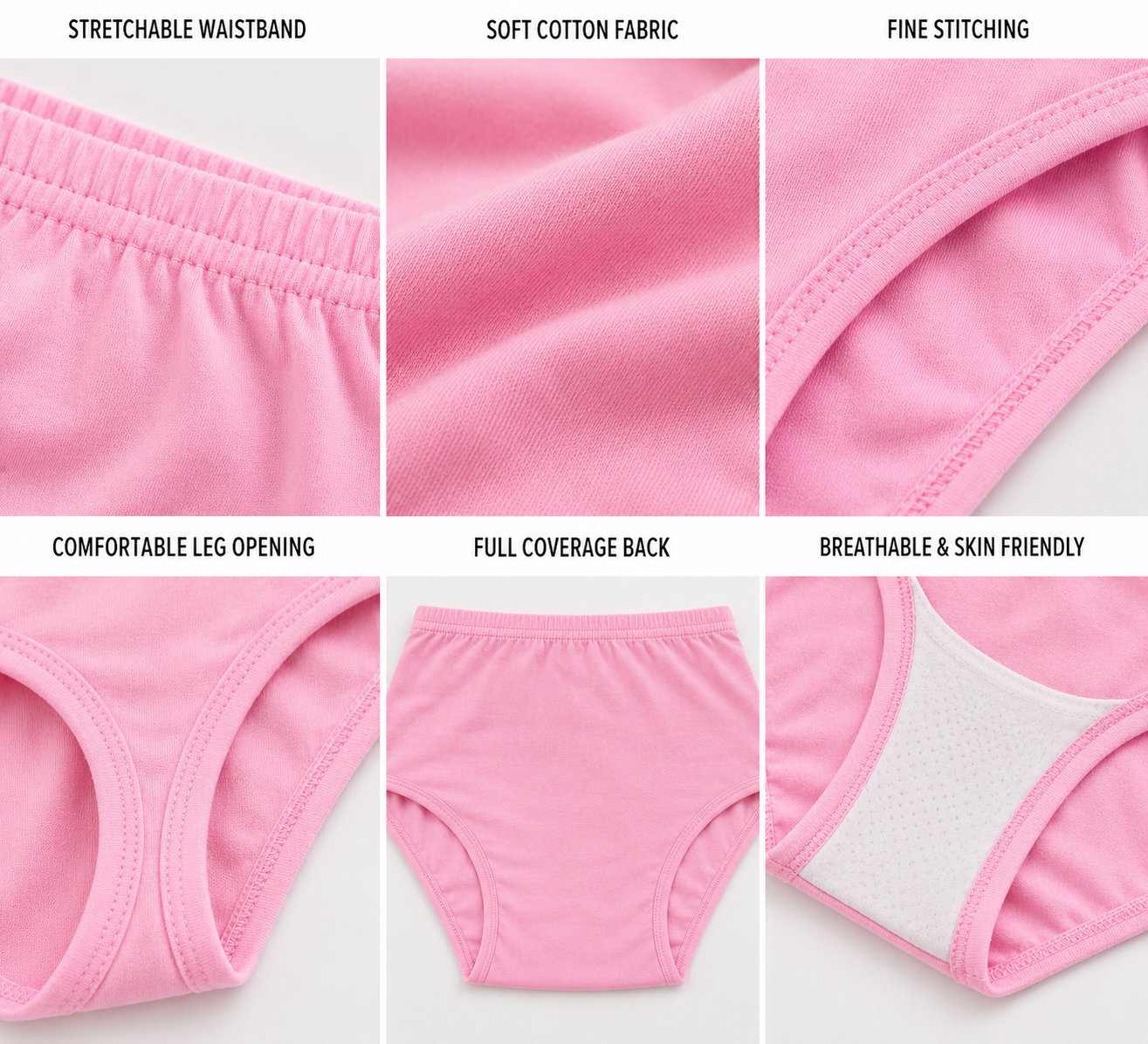 Summer Malai Cotton Panty Pack of 5 – Soft Breathable Everyday Comfort | 5 Colors | Sizes M-XXL