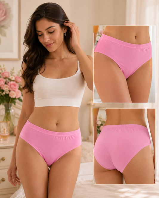 Summer Malai Cotton Panty Pack of 5 – Soft Breathable Everyday Comfort | 5 Colors | Sizes M-XXL