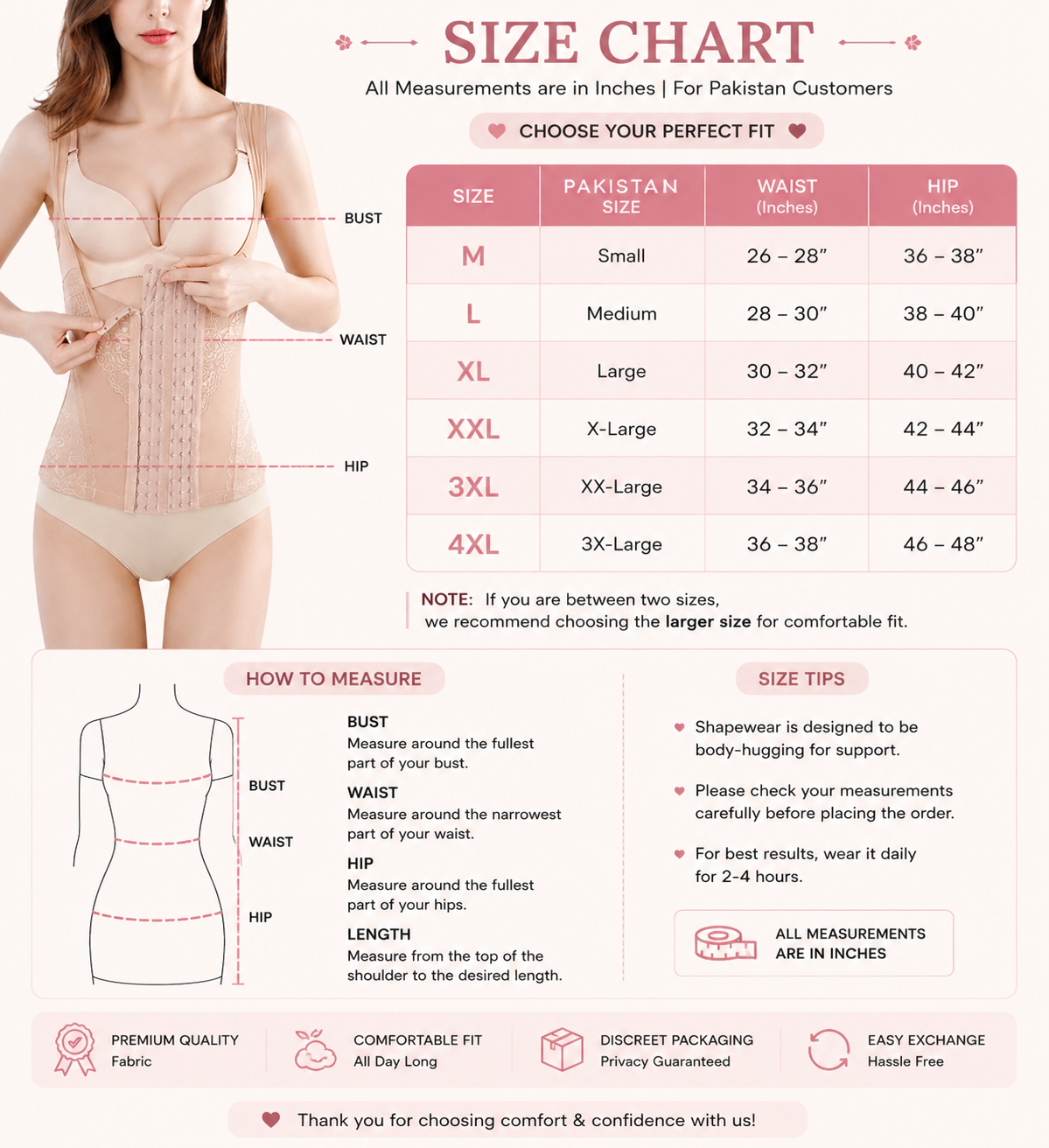 Premium Waist Trainer Corset – Instant Tummy Control & Slim Look Shapewear
