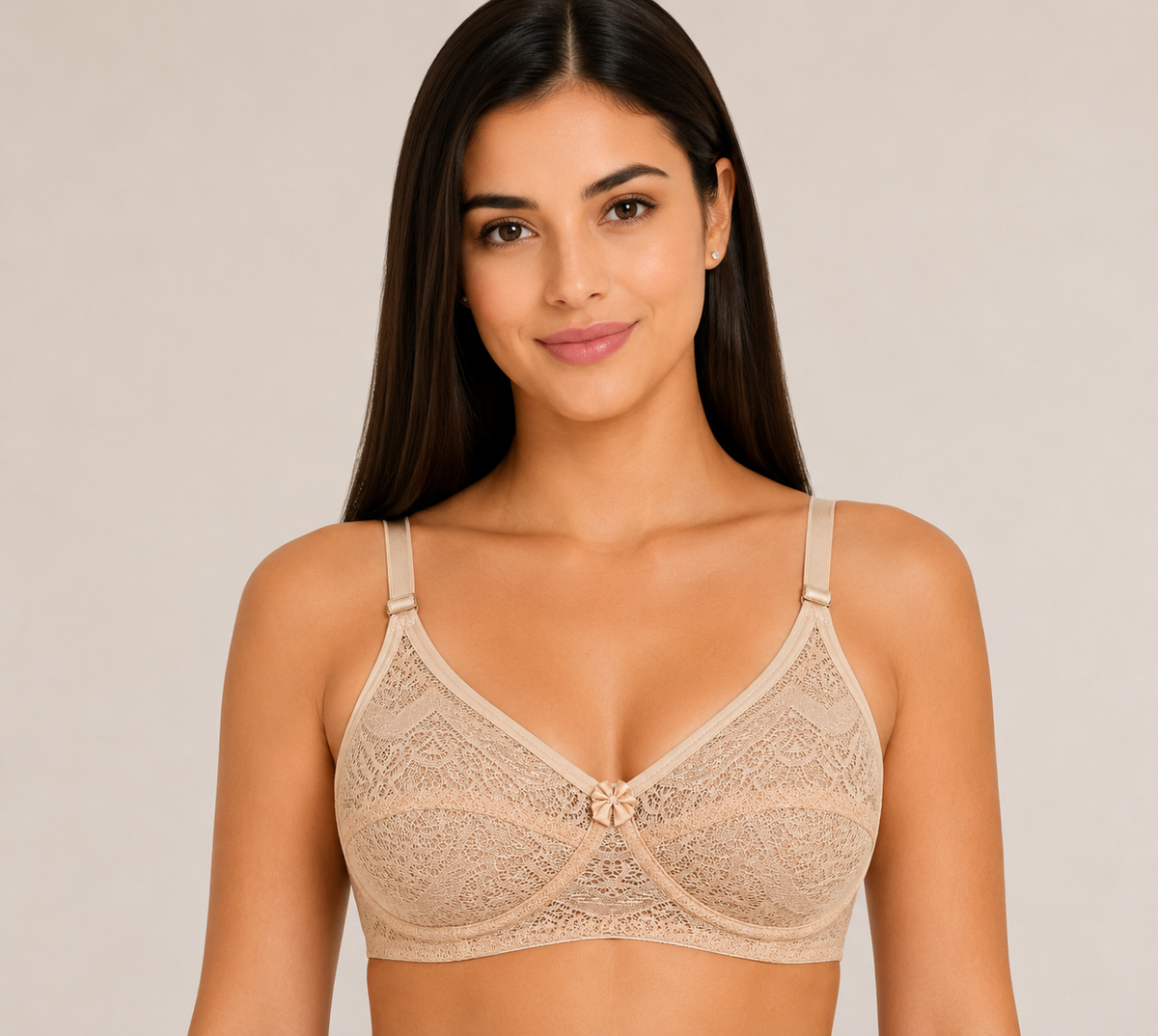 Soft Malai Net Lace Bra – Premium Everyday Comfort Bra (Size 32–42)
