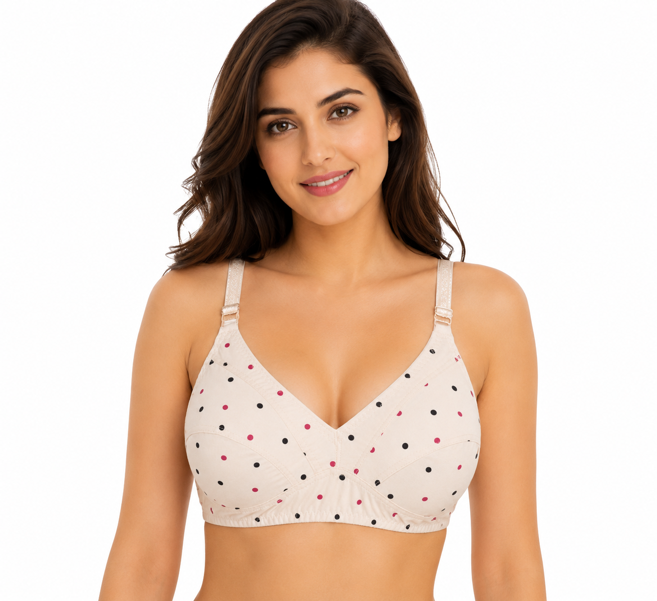 Women's Printed Fine Cotton Bra – Soft & Comfortable (32-42)