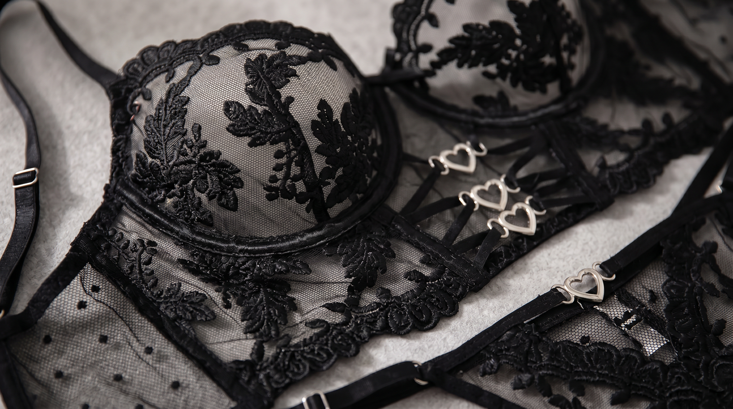 Fancy Premium Bra Set for Women | Soft & Stylish Lingerie | Black, Pink & Maroon | Sizes M–XL
