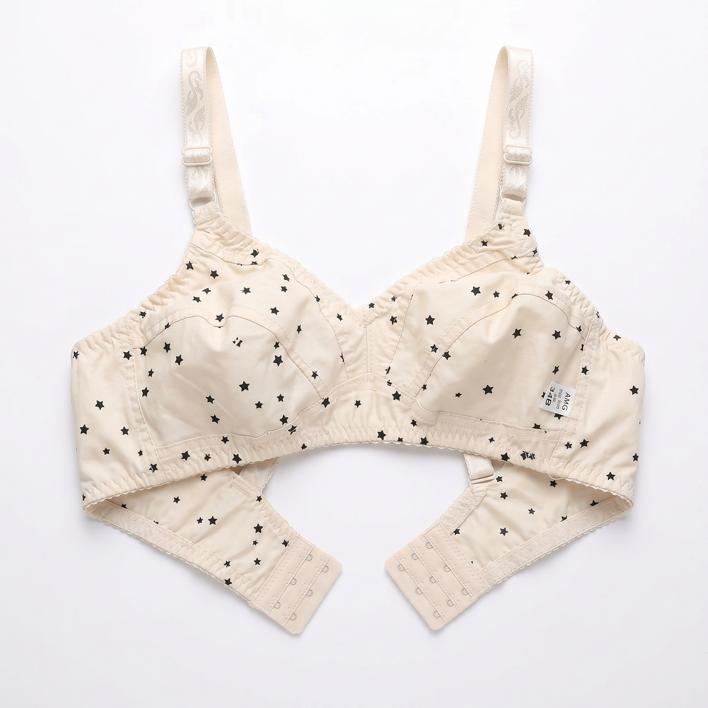 Indian Print Fine Cotton Non-Padded Bra – Skin Color | Soft Everyday Comfort | Sizes 32-42