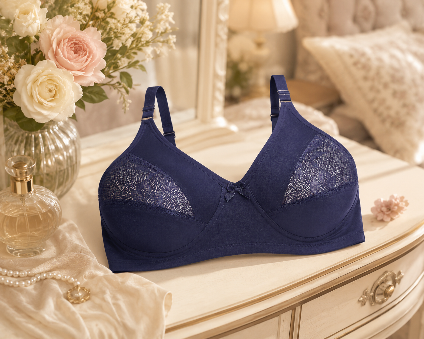 )Super Fancy Net Bra – Soft Luxury Fit Breathable Fabric -(Size 32–42)