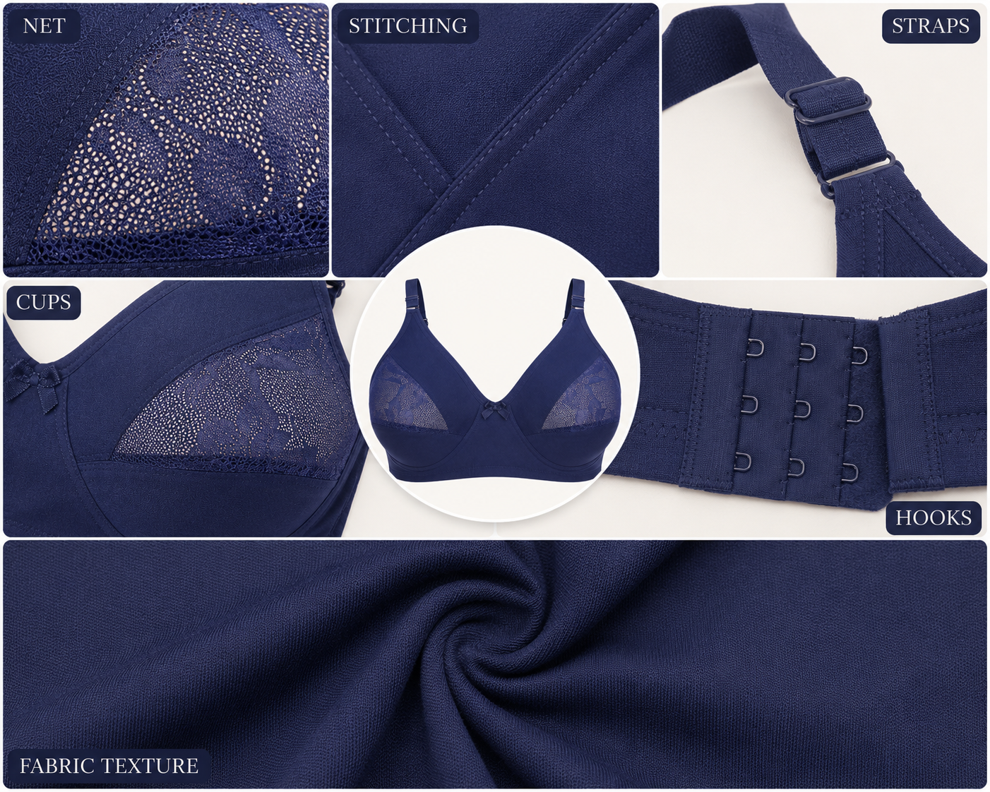 )Super Fancy Net Bra – Soft Luxury Fit Breathable Fabric -(Size 32–42)